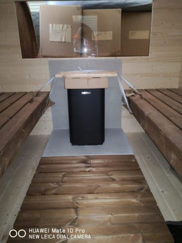 Sauna ogrodowa STODOŁA – świerk syberyjski, piec Harvia