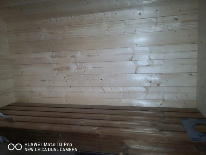 Sauna ogrodowa STODOŁA – świerk syberyjski, piec Harvia