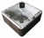 Wanna ogrodowa SPA Balboa 220×220×92 cm Akryl. Kompletne pokrywa schody
