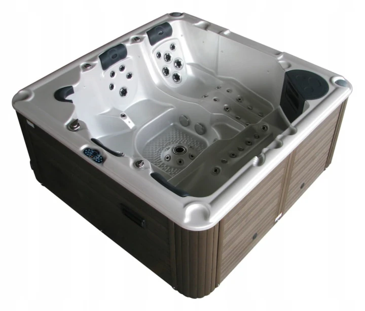Wanna ogrodowa SPA Balboa 220×220×92 cm Akryl. Kompletne pokrywa schody