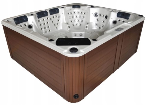 Wanna ogrodowa SPA Balboa 250×230×95 cm Akryl. Kompletne pokrywa schody