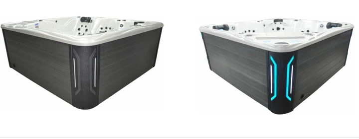 Wanna ogrodowa SPA Balboa 250×230×95 cm Akryl. Kompletne pokrywa schody