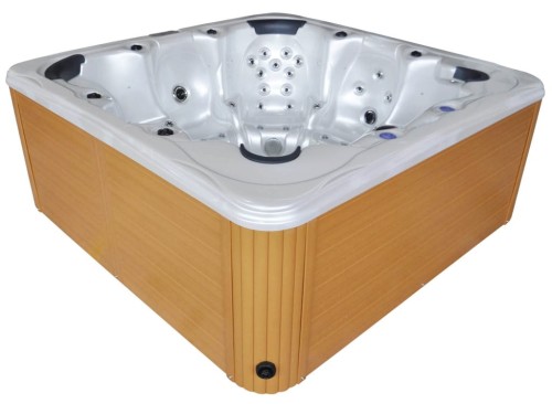 Wanna ogrodowa SPA Balboa 224×224×90 cm Akryl. Kompletne pokrywa schody
